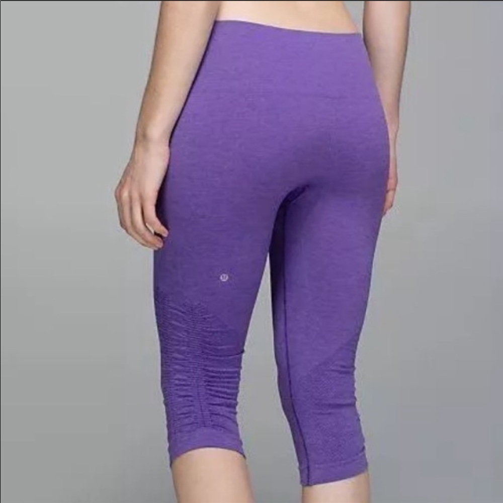 Lululemon In The Flow Crop Power Purple - Picture 2 of 6